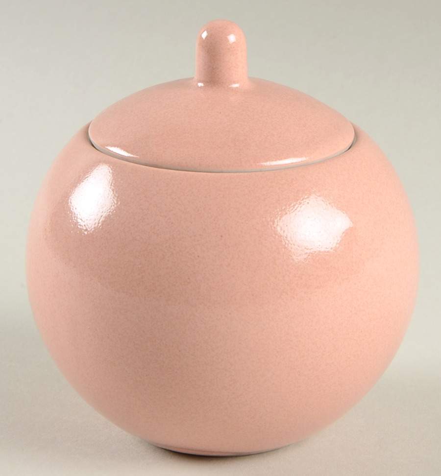 Colorstone Coral (Textured) Sugar Bowl & Lid by Sasaki-1