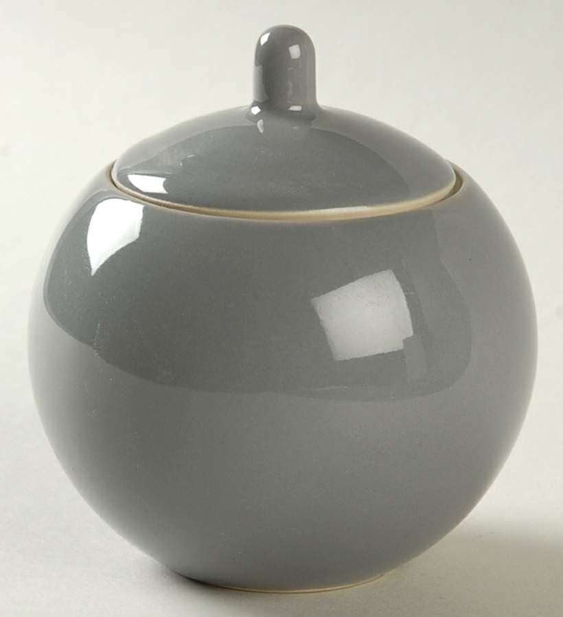 Colorstone Gray (Glossy) Sugar Bowl & Lid by Sasaki-1