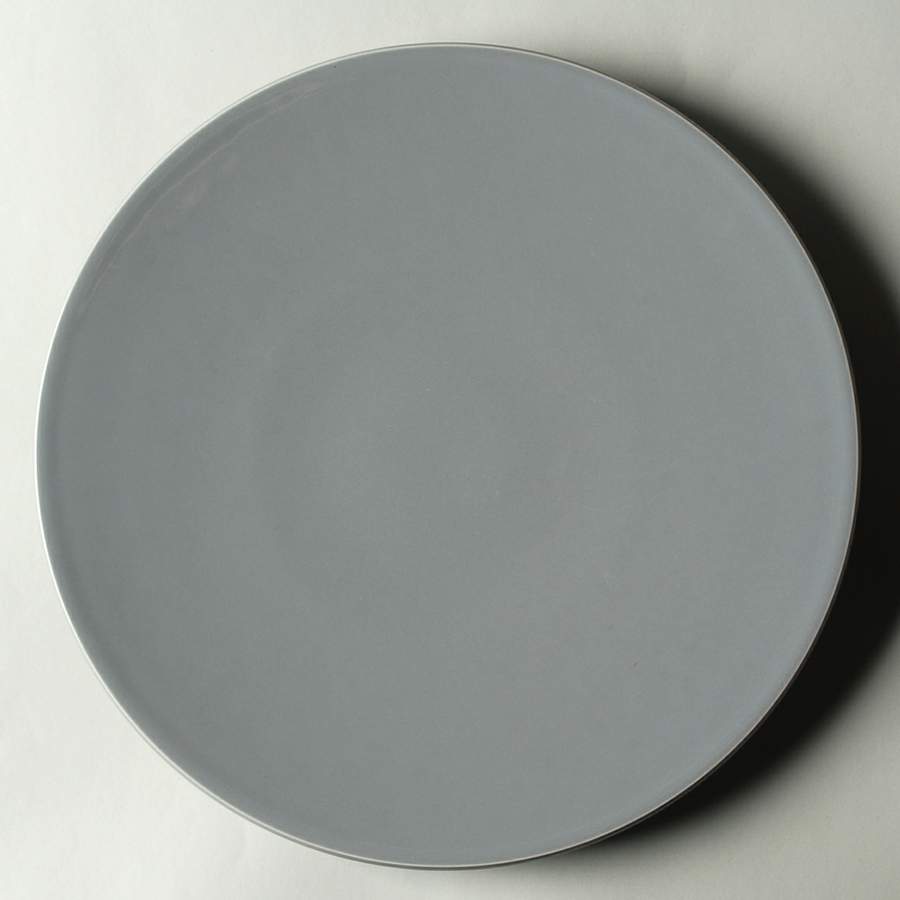 Colorstone Gray (Glossy) 12" Chop Plate (Round Platter) by Sasaki-1