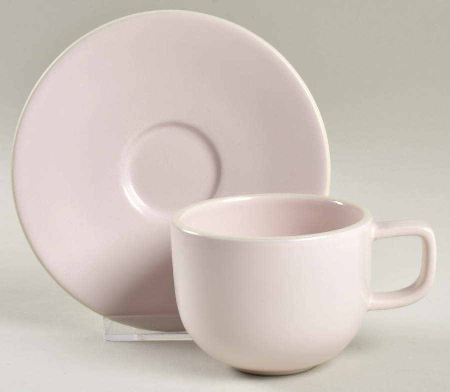 Colorstone Pink (Not Textured) Flat Cup & Saucer Set by Sasaki-1
