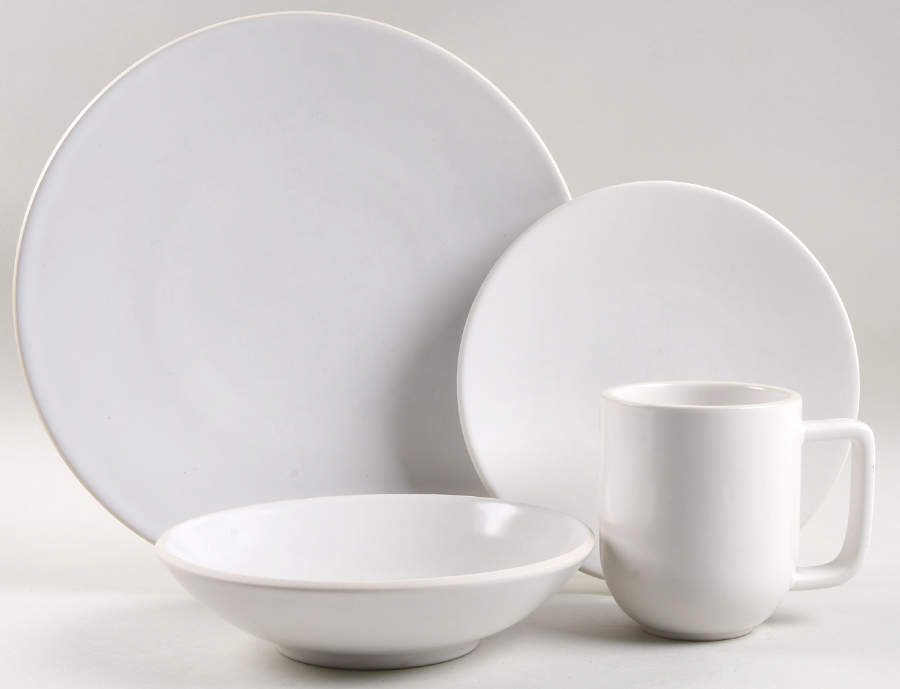 Colorstone White (Not Textured, Matte) 4 Piece Place Setting by Sasaki-1