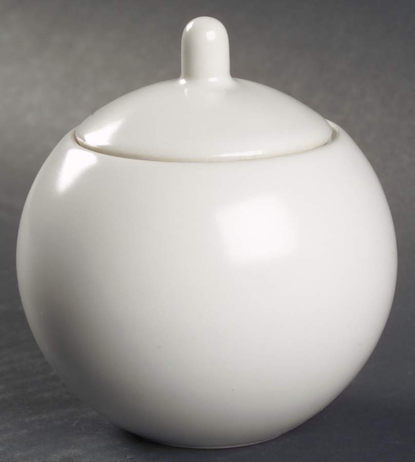 Colorstone White (Not Textured, Matte) Sugar Bowl & Lid by Sasaki-1