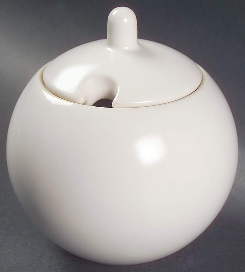 Colorstone White (Not Textured, Matte) Jam/Jelly & Lid by Sasaki-1