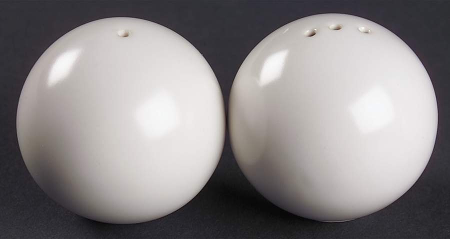 Colorstone White (Not Textured, Matte) Salt & Pepper Set by Sasaki-1