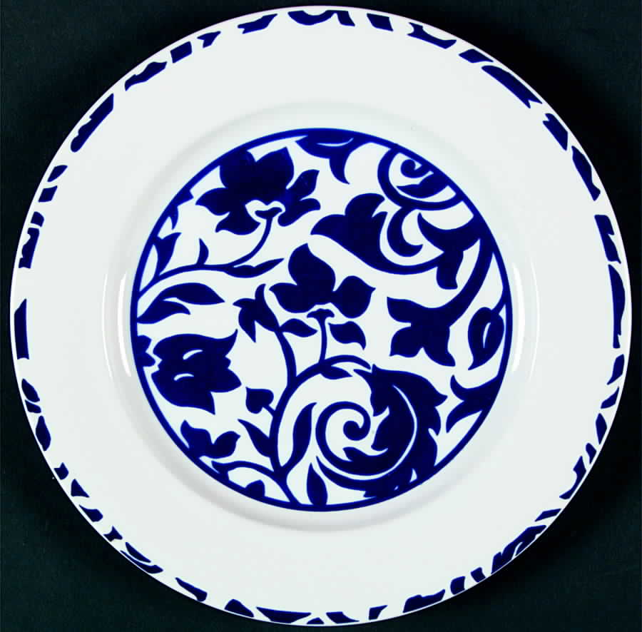 Damask Blue Salad Plate by Sasaki-1