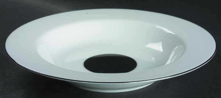 Dancing Squares Large Rim Soup Bowl by Sasaki-1