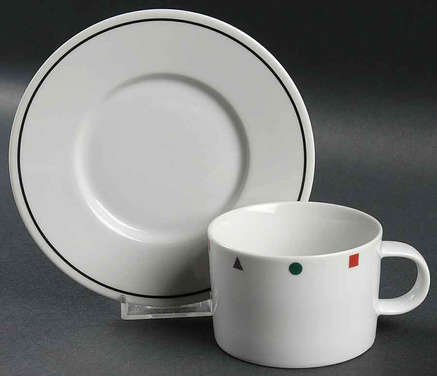 Elements Flat Cup & Saucer Set by Sasaki-1