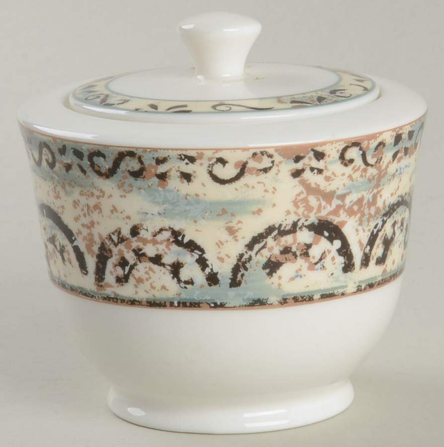 Etruscan Sugar Bowl & Lid by Sasaki-1
