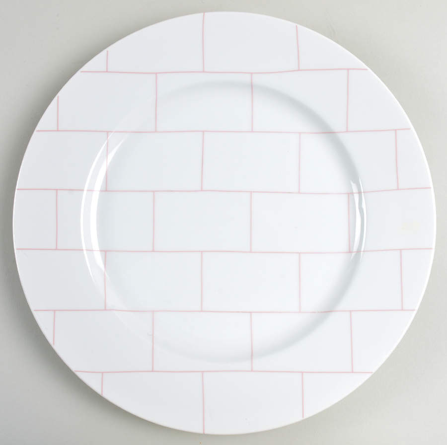 Gridlock Pink 12" Chop Plate (Round Platter) by Sasaki-1