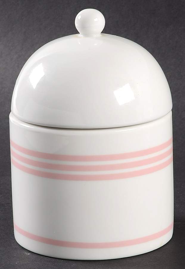 Gridlock Pink Sugar Bowl & Lid by Sasaki-1