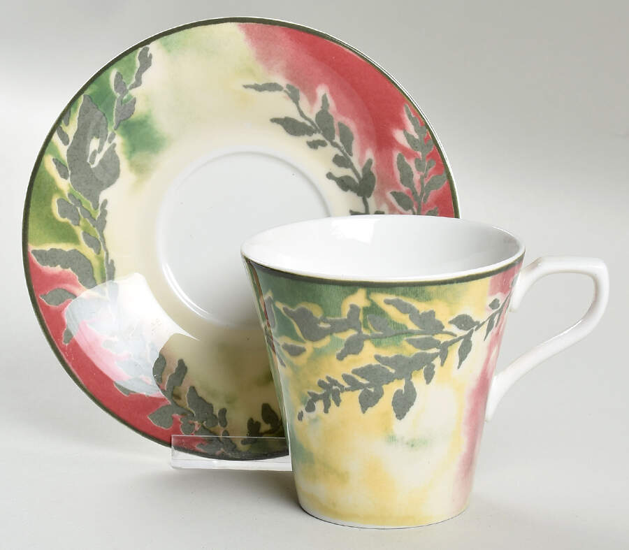 Larkspur Flat Cup & Saucer Set by Sasaki-1