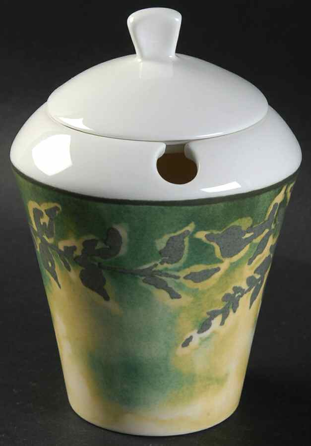 Larkspur Sugar Bowl & Lid by Sasaki-1