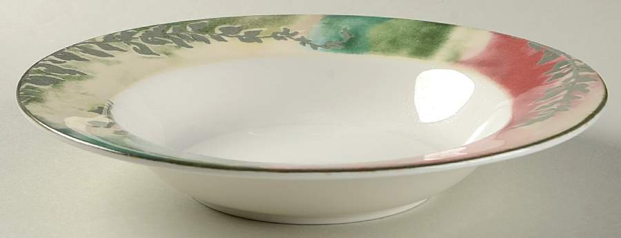 Larkspur Rim Soup Bowl by Sasaki-1