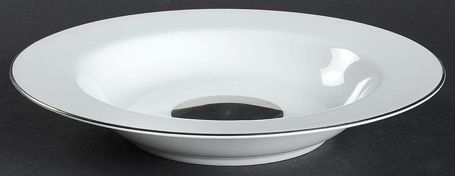Lune Blanc Large Rim Soup Bowl by Sasaki-1