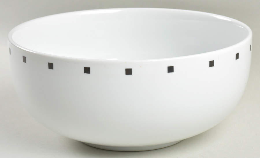 Metropolis Black 8" Round Vegetable Bowl by Sasaki-1