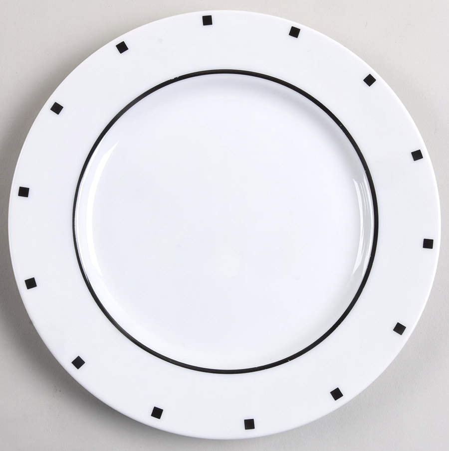 Metropolis Black Salad Plate by Sasaki-1