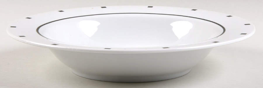 Metropolis Black Large Rim Soup Bowl by Sasaki-1