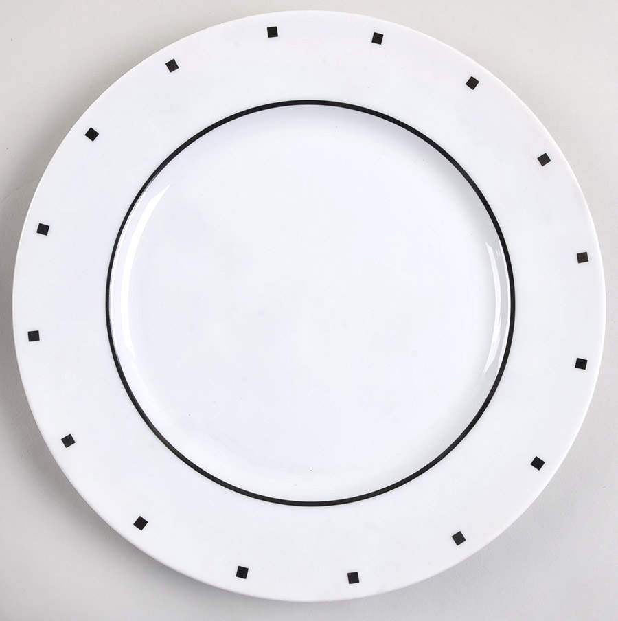 Metropolis Black Dinner Plate by Sasaki-1