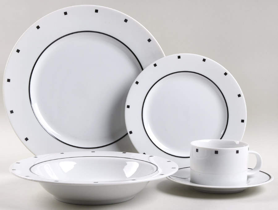 Metropolis Black 5 Piece Place Setting by Sasaki-1