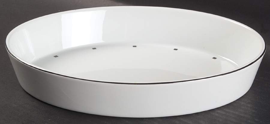 Metropolis Black 11" Oval Baker by Sasaki-1