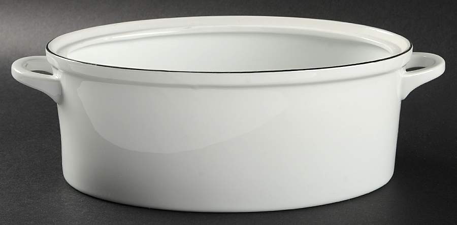 Metropolis Black 2 Quart Oval Covered Casserole No Lid by Sasaki-1