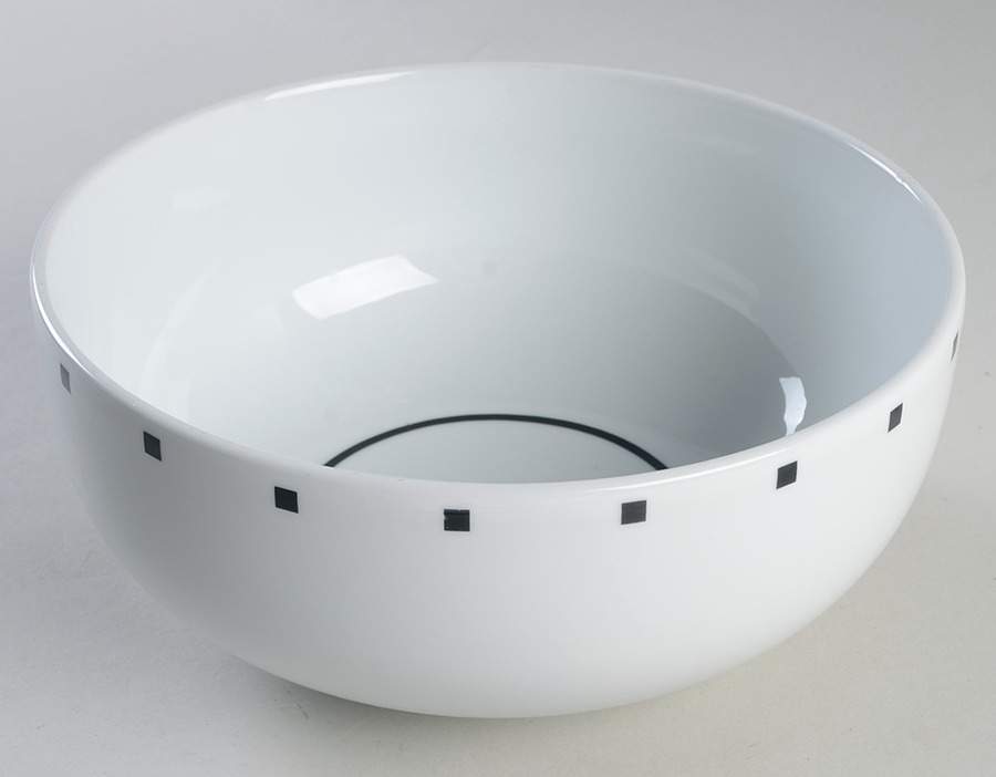 Metropolis Black 8" Round Vegetable Bowl by Sasaki-1
