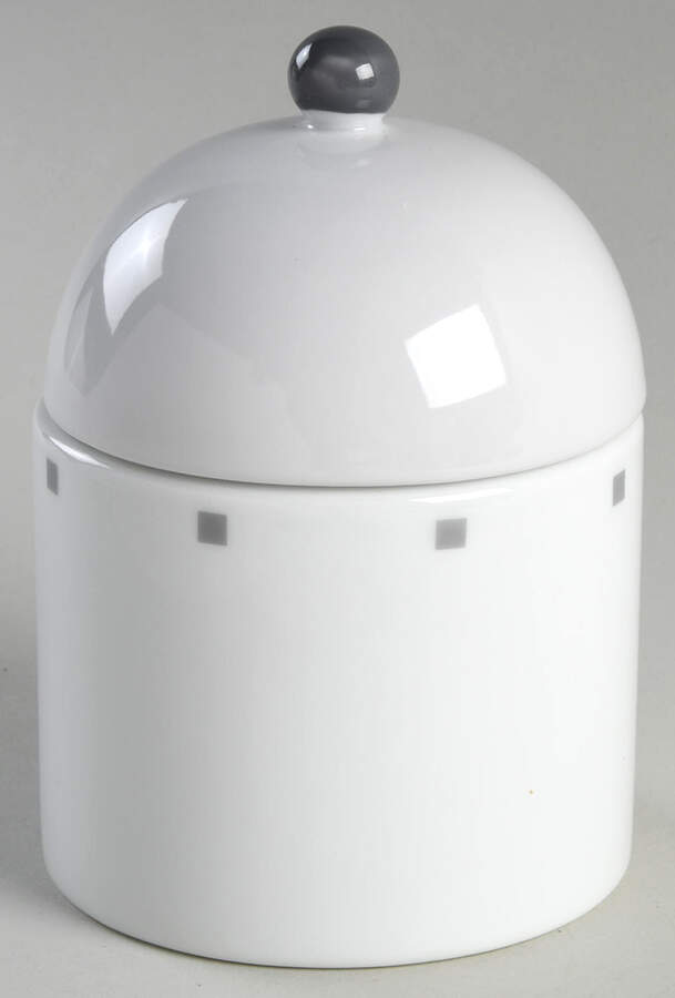 Metropolis Grey Sugar Bowl & Lid by Sasaki-1