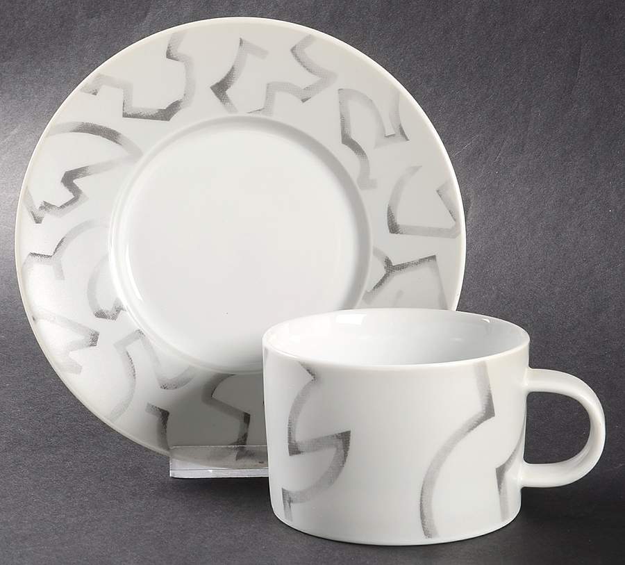 Millenia Flat Cup & Saucer Set by Sasaki-1
