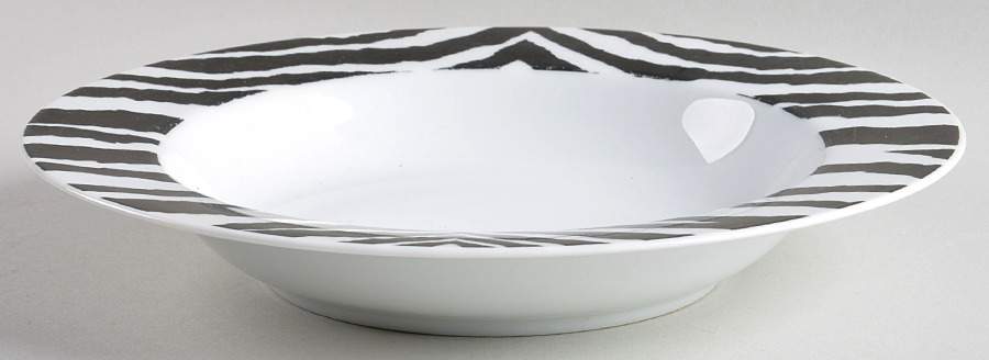 Morocco White Large Rim Soup Bowl by Sasaki-1