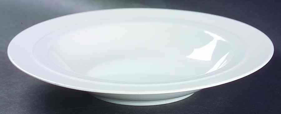 Orbit White Frost Large Rim Soup Bowl by Sasaki-1