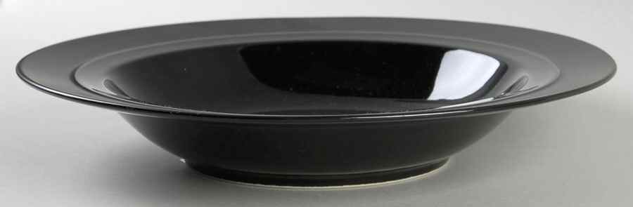 Orbit Black Large Rim Soup Bowl by Sasaki-1