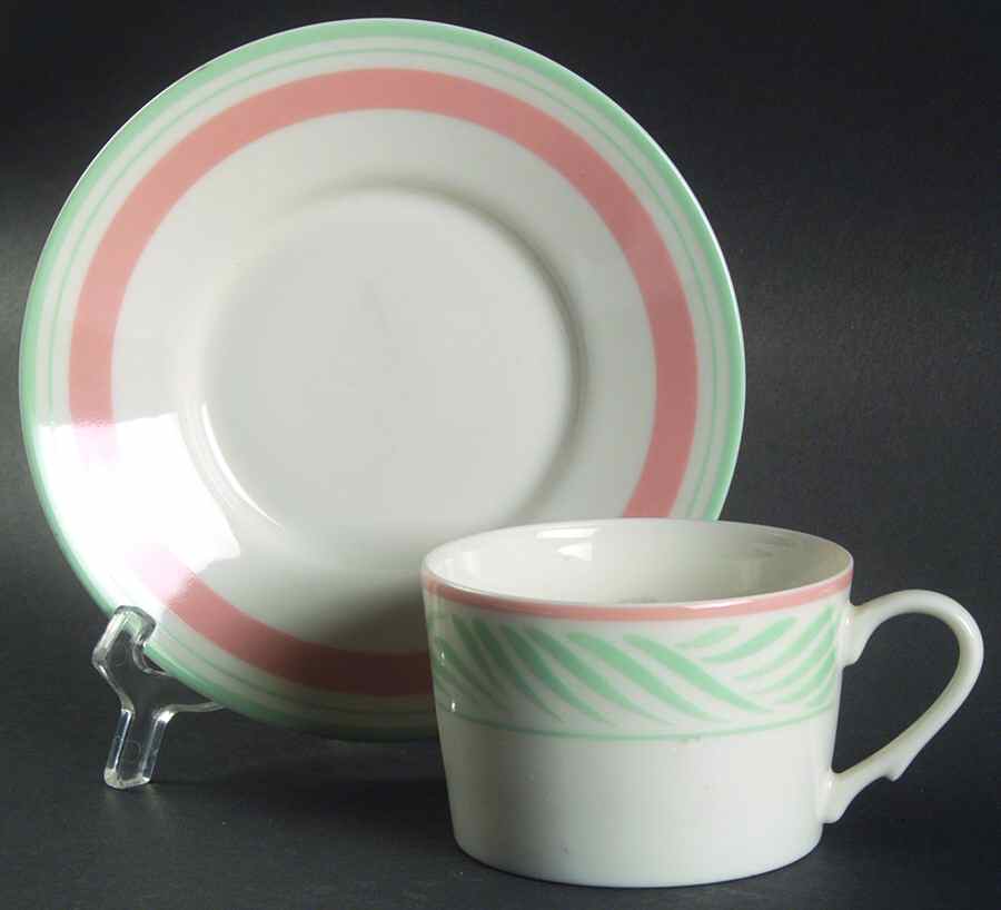Palm Beach Flat Cup & Saucer Set by Sasaki-1