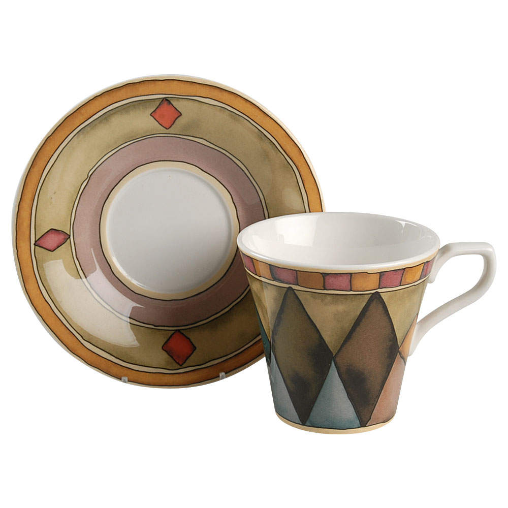 Palazzo Flat Cup & Saucer Set by Sasaki-1