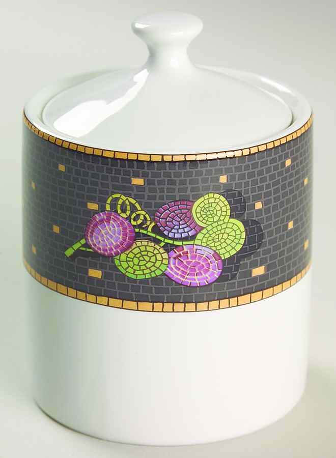 Ravenna Charcoal Sugar Bowl & Lid by Sasaki-1
