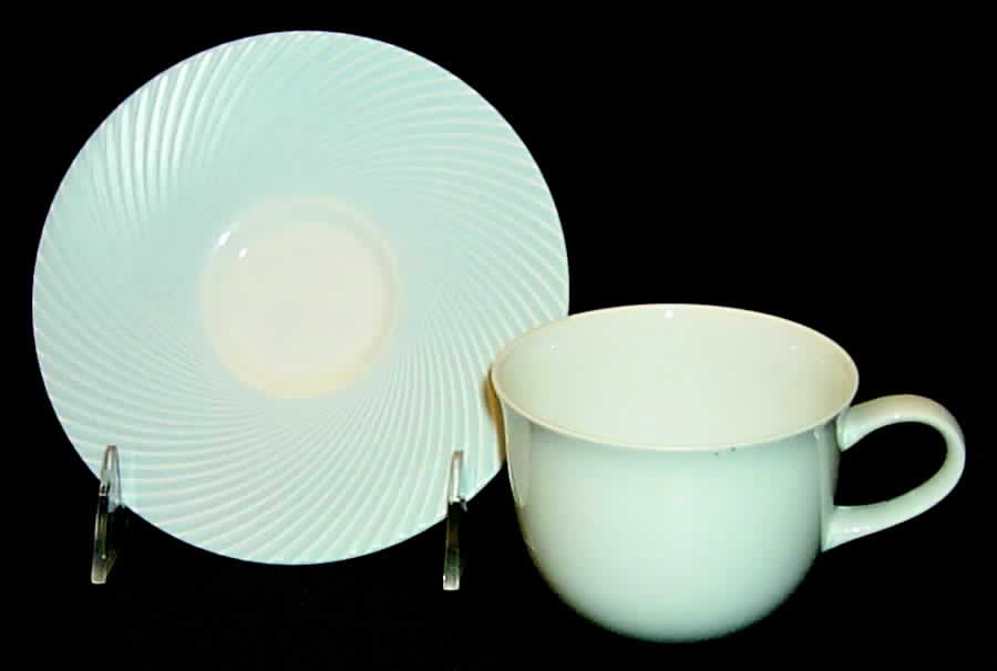 Regency Blue Flat Cup & Saucer Set by Sasaki-1