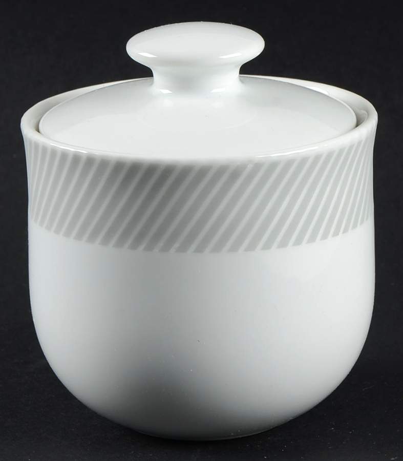 Regency Gray Sugar Bowl & Lid by Sasaki-1