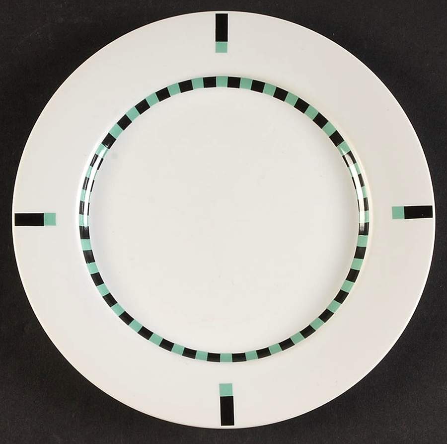 Register (Green & Black) Salad Plate by Sasaki-1