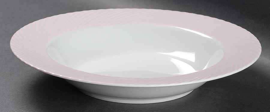 Regency Pink Large Rim Soup Bowl by Sasaki-1