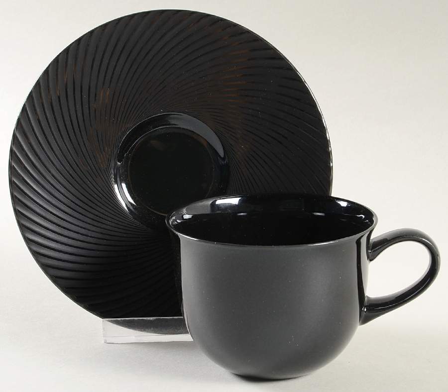 Regency Magie Noire Flat Cup & Saucer Set by Sasaki-1