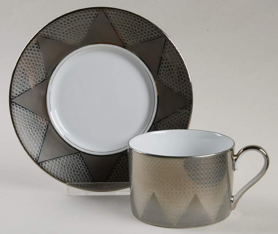 Star Struck Flat Cup & Saucer Set by Sasaki-1