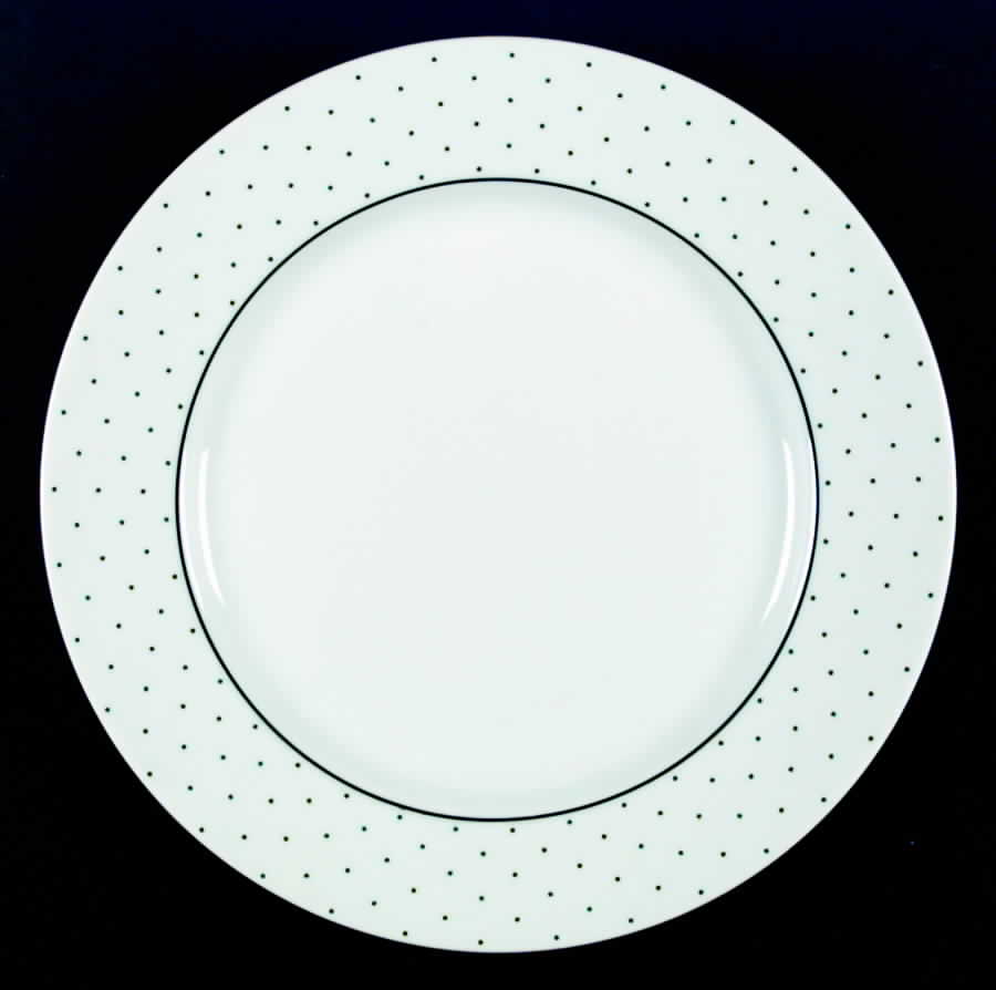 Swiss Dots Black Dinner Plate by Sasaki-1