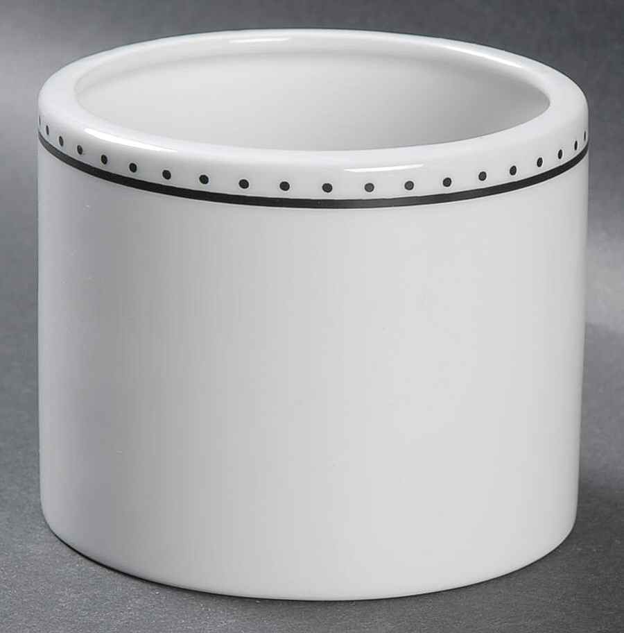 Swiss Dots Black Sugar Bowl No Lid by Sasaki-1