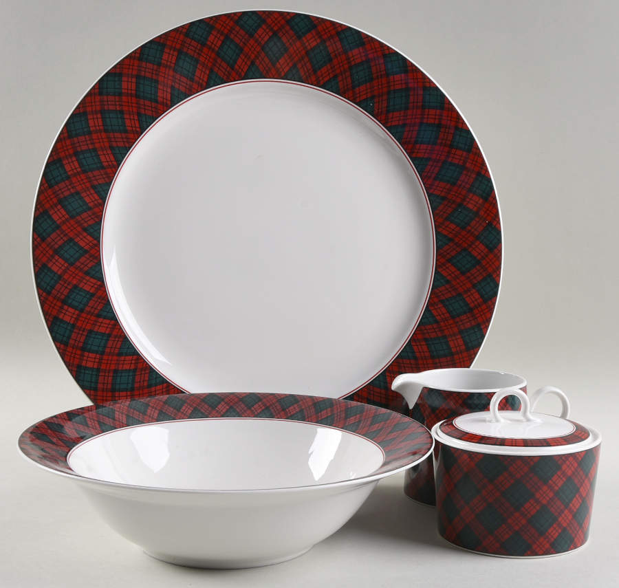 Tartan Plaid Red 5 Piece Hostess Set by Sasaki-1