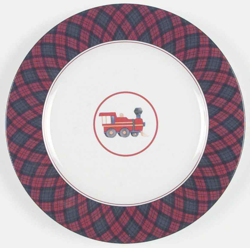 Tartan Plaid Red Toy Accent Salad Plate by Sasaki-1