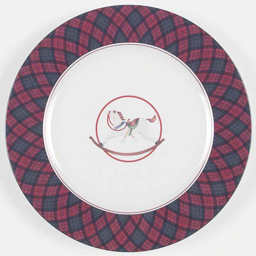 Tartan Plaid Red Toy Accent Salad Plate by Sasaki-1