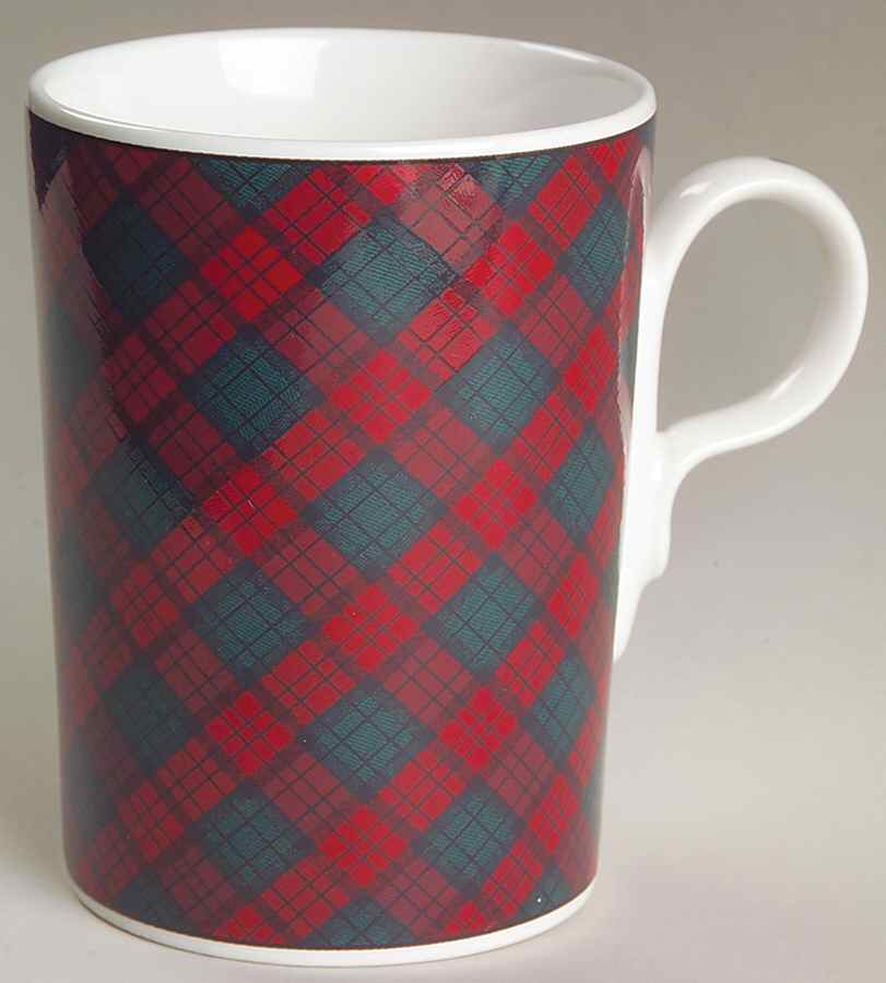 Tartan Plaid Red Mug by Sasaki-1