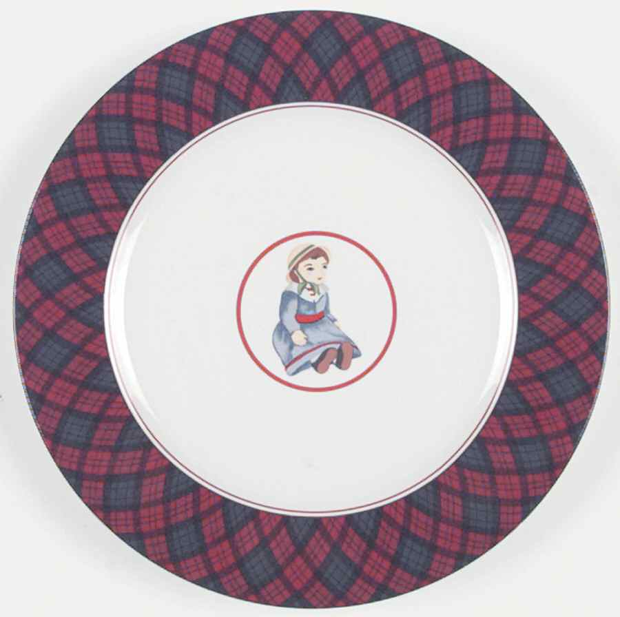 Tartan Plaid Red Toy Accent Salad Plate by Sasaki-1