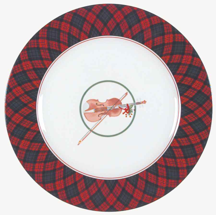 Tartan Plaid Red Traditions Accent Salad Plate by Sasaki-1
