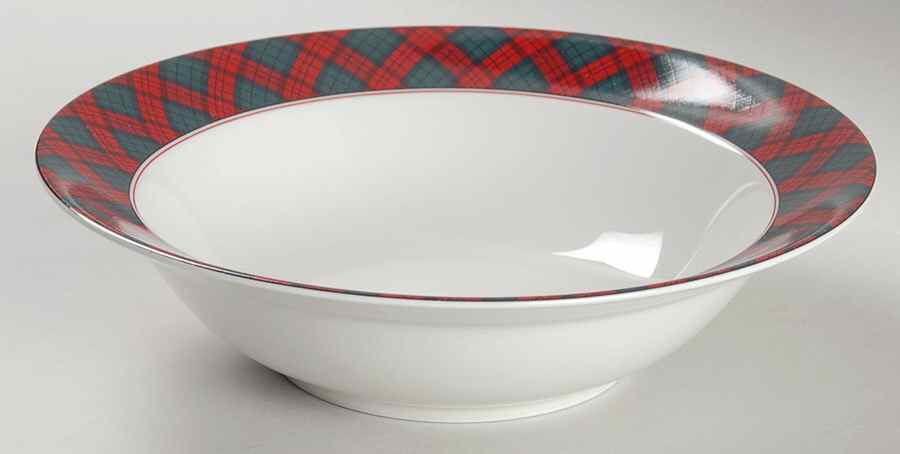 Tartan Plaid Red Coupe Cereal Bowl by Sasaki-1