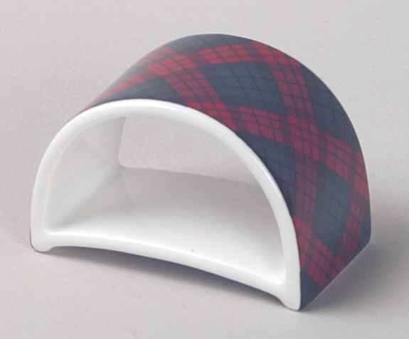 Tartan Plaid Red Napkin Ring by Sasaki-1